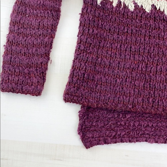 FREE PEOPLE Fuzzy Fair Isle Sweater Cozy Oversized - Picture 4 of 15